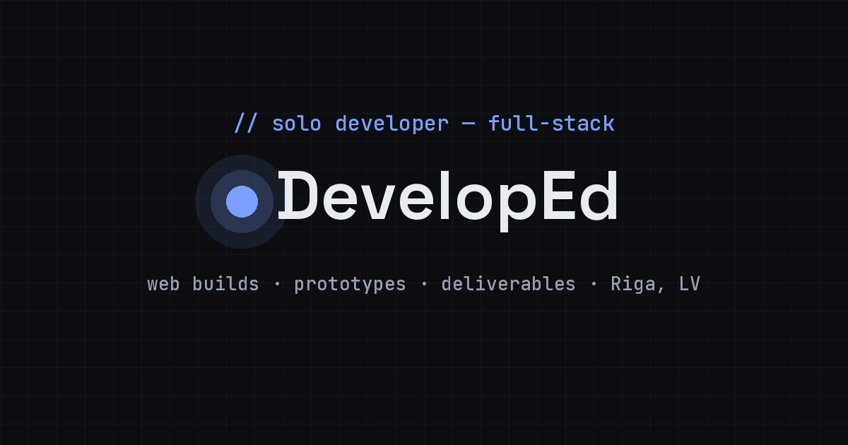 develop-ed.com — case studies of work I've actually delivered, and the people who vouch for it.
